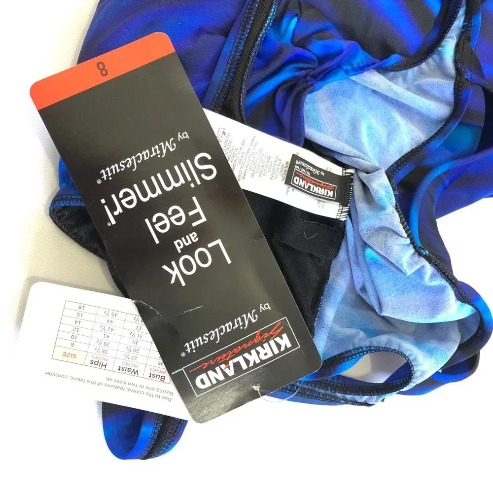 Miraclesuit Wavy Navy One Piece Swimsuit - Picture 5 of 6